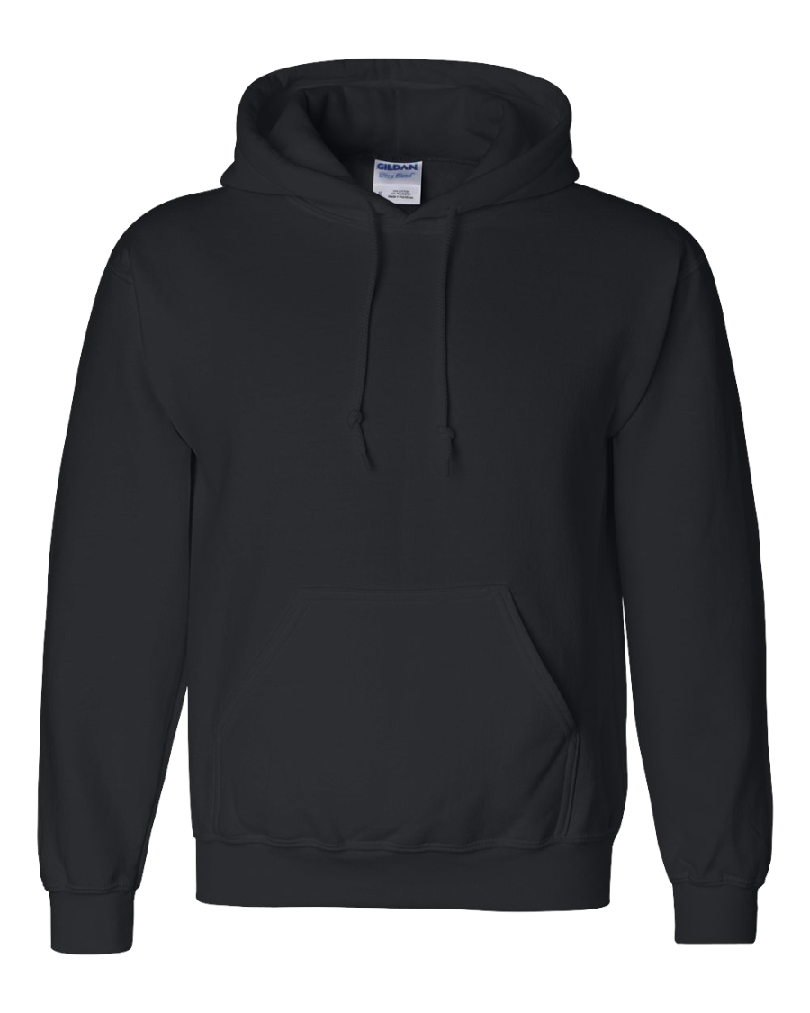 Black hoodie on a white background