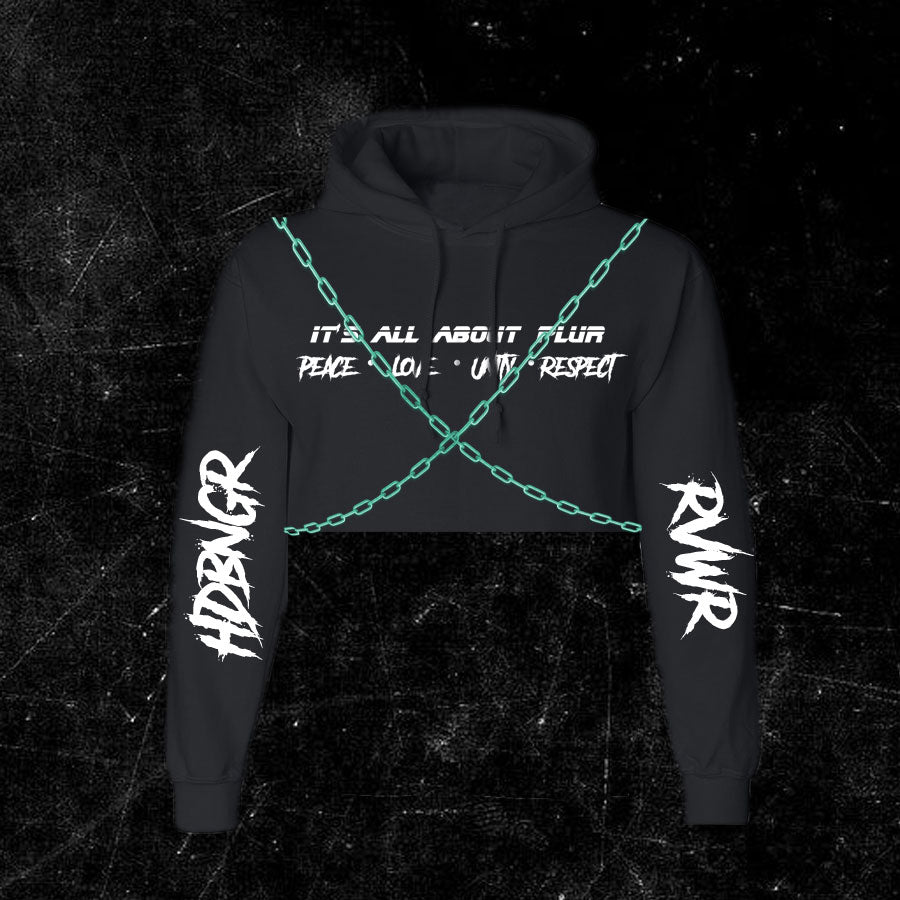 ALL ABOUT PLUR Crop Sweater W/Chains