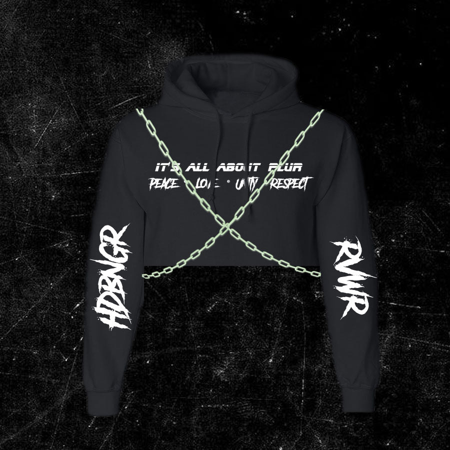 ALL ABOUT PLUR Crop Sweater W/Chains