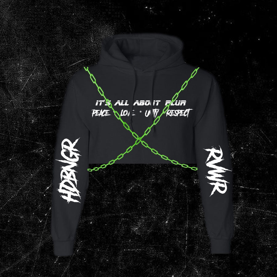 ALL ABOUT PLUR Crop Sweater W/Chains