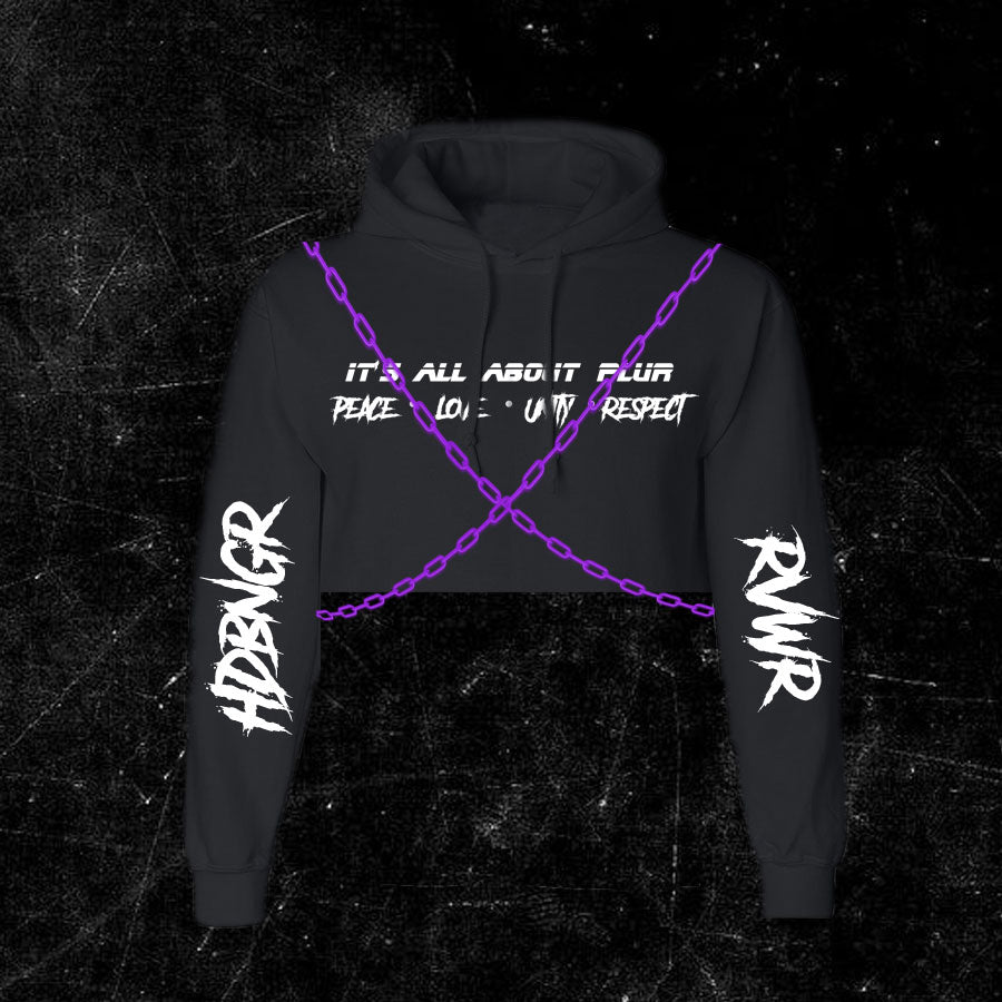 ALL ABOUT PLUR Crop Sweater W/Chains