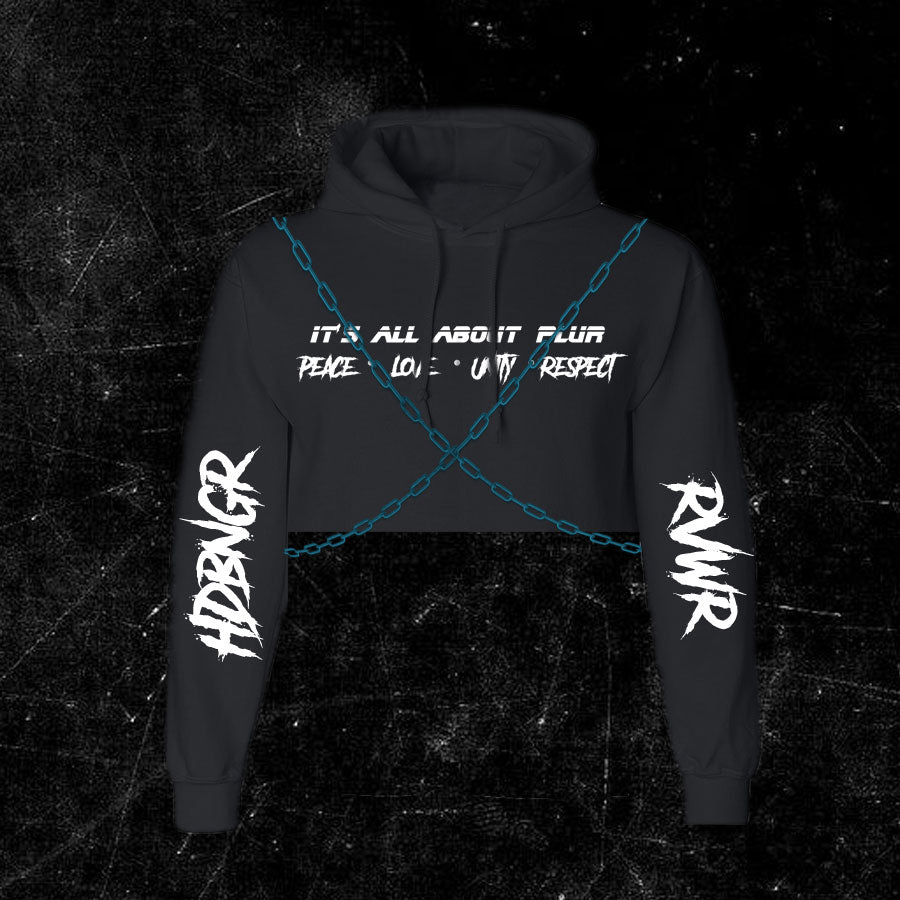 ALL ABOUT PLUR Crop Sweater W/Chains