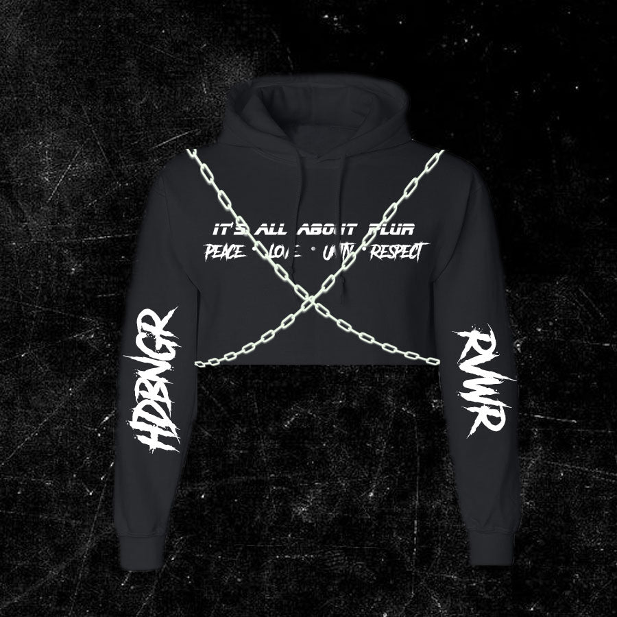 ALL ABOUT PLUR Crop Sweater W/Chains