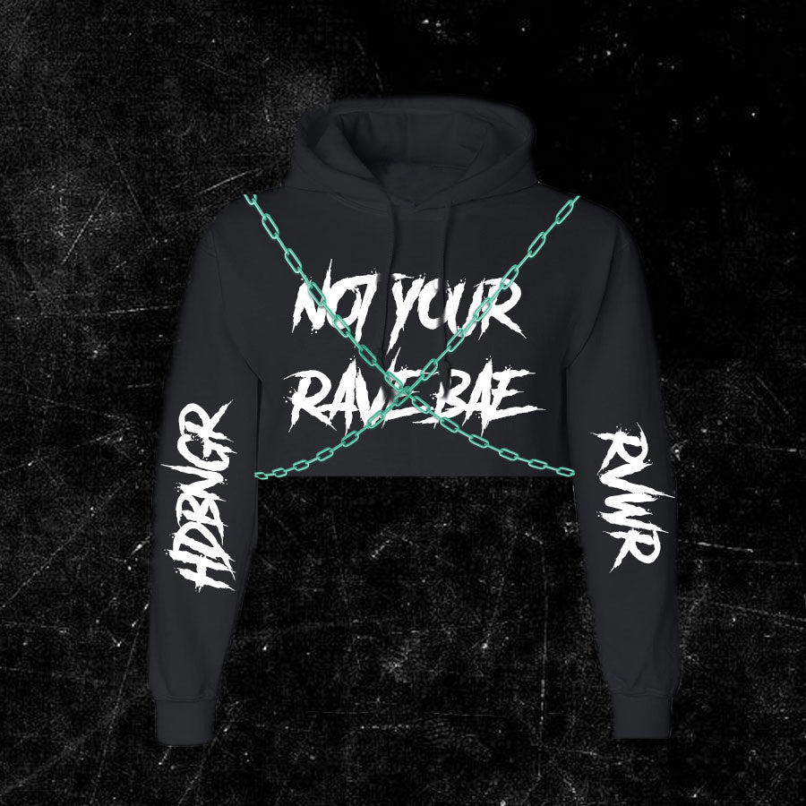 NOT YOUR RAVE BAE Crop Sweater W/Chains