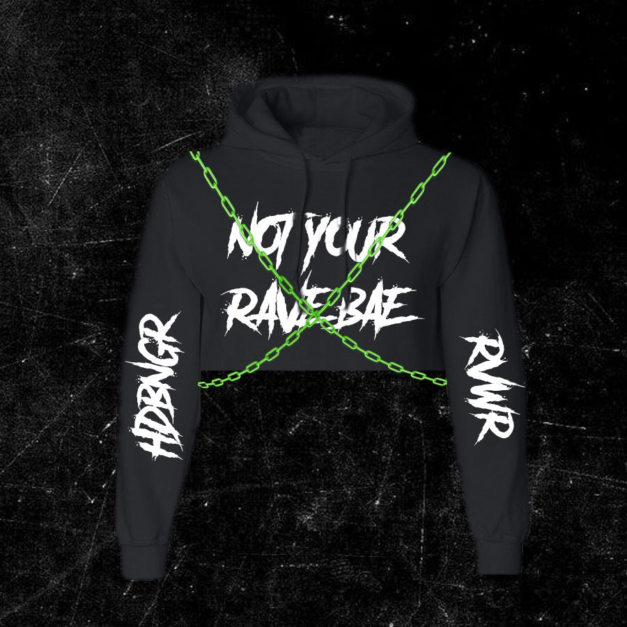 NOT YOUR RAVE BAE Crop Sweater W/Chains
