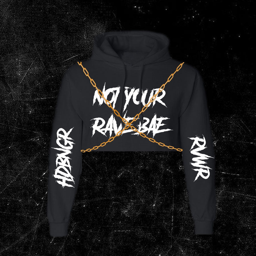 NOT YOUR RAVE BAE Crop Sweater W/Chains