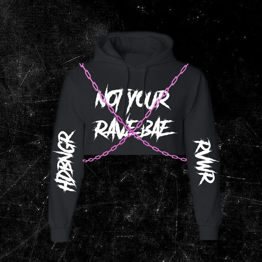 NOT YOUR RAVE BAE Crop Sweater W/Chains