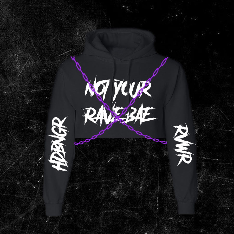 NOT YOUR RAVE BAE Crop Sweater W/Chains