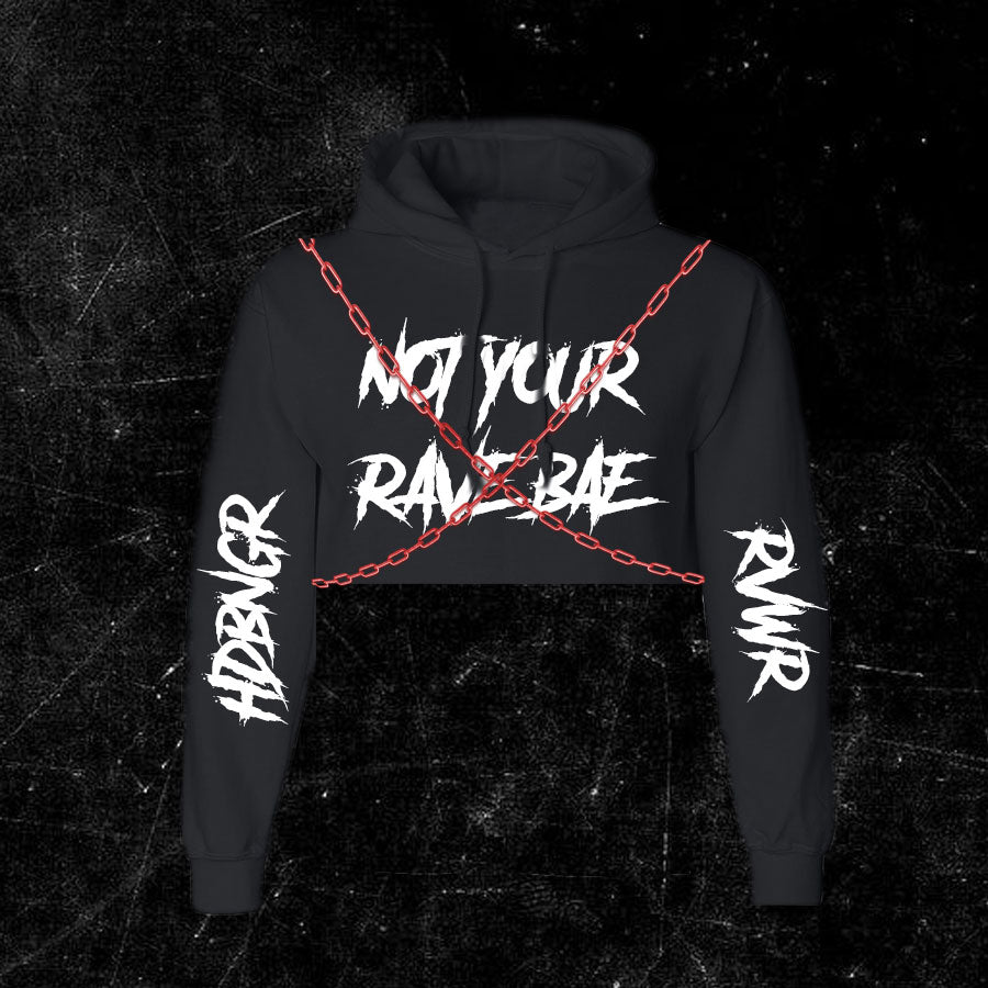 NOT YOUR RAVE BAE Crop Sweater W/Chains