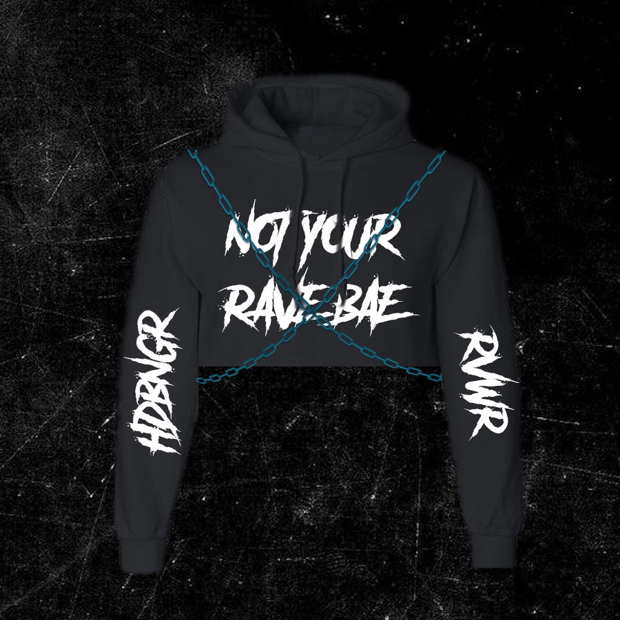NOT YOUR RAVE BAE Crop Sweater W/Chains