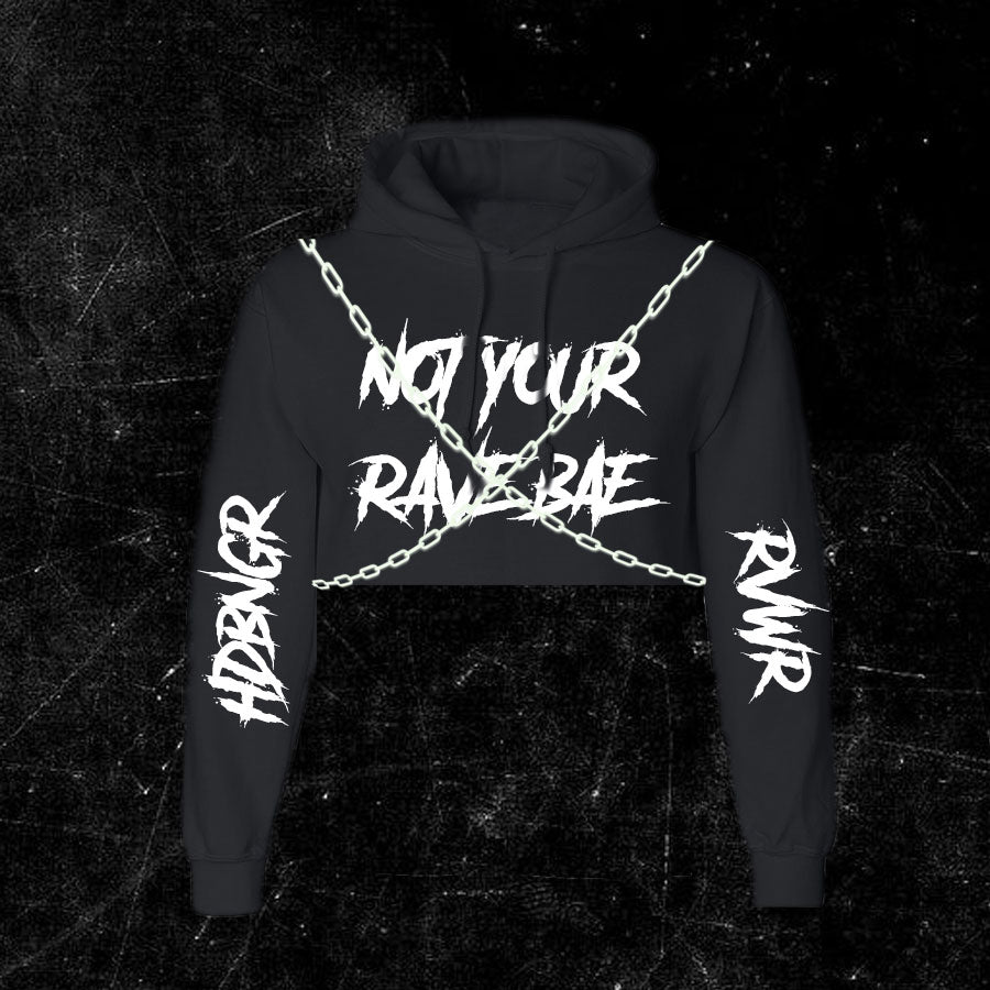 NOT YOUR RAVE BAE Crop Sweater W/Chains