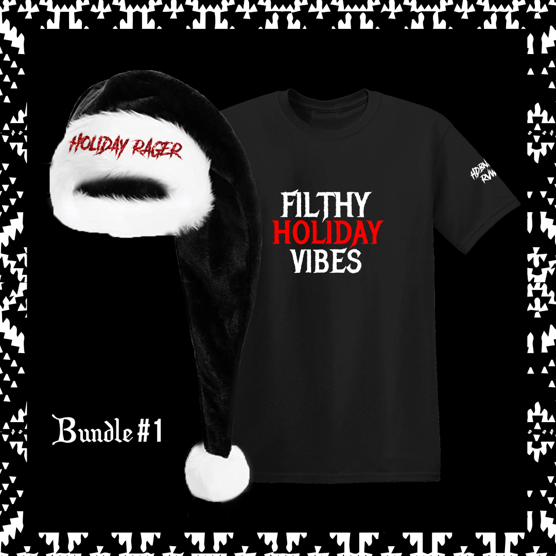 HDBNGR RVWR Holiday Bundle (Christmas Hat + Rave T-Shirt)