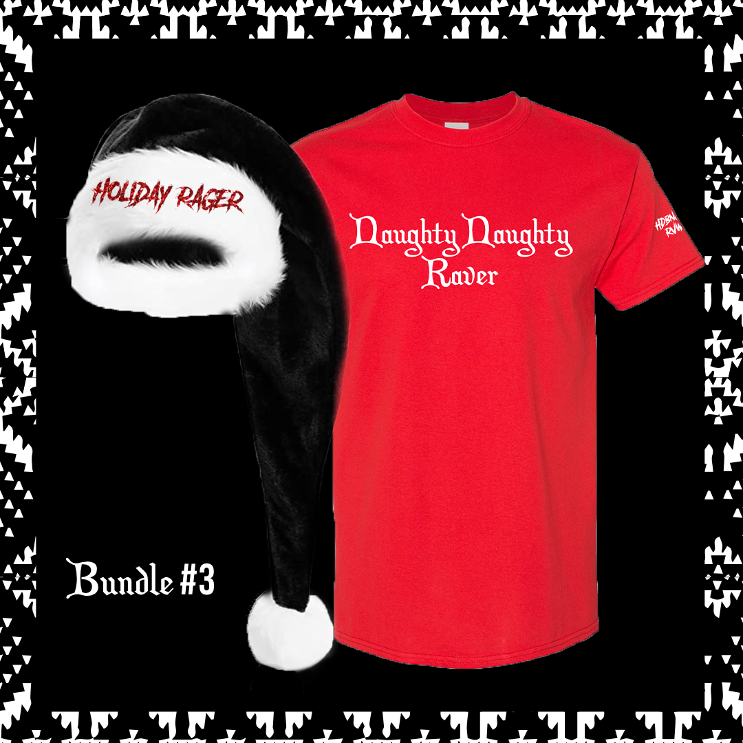 HDBNGR RVWR Holiday Bundle (Christmas Hat + Rave T-Shirt)