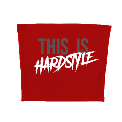 A red tube top. The type is in Grey and white and reads "<grey>This is <white>Hardstyle"