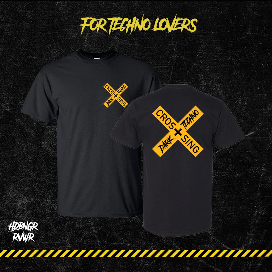 WARNING: DARK TECHNO CROSSING SMALL PRINT