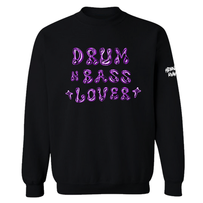 Drum & Bass Lover graphic design - purple balloon letters on transparent background - Genre Lover Collection HDBNGR RVWR