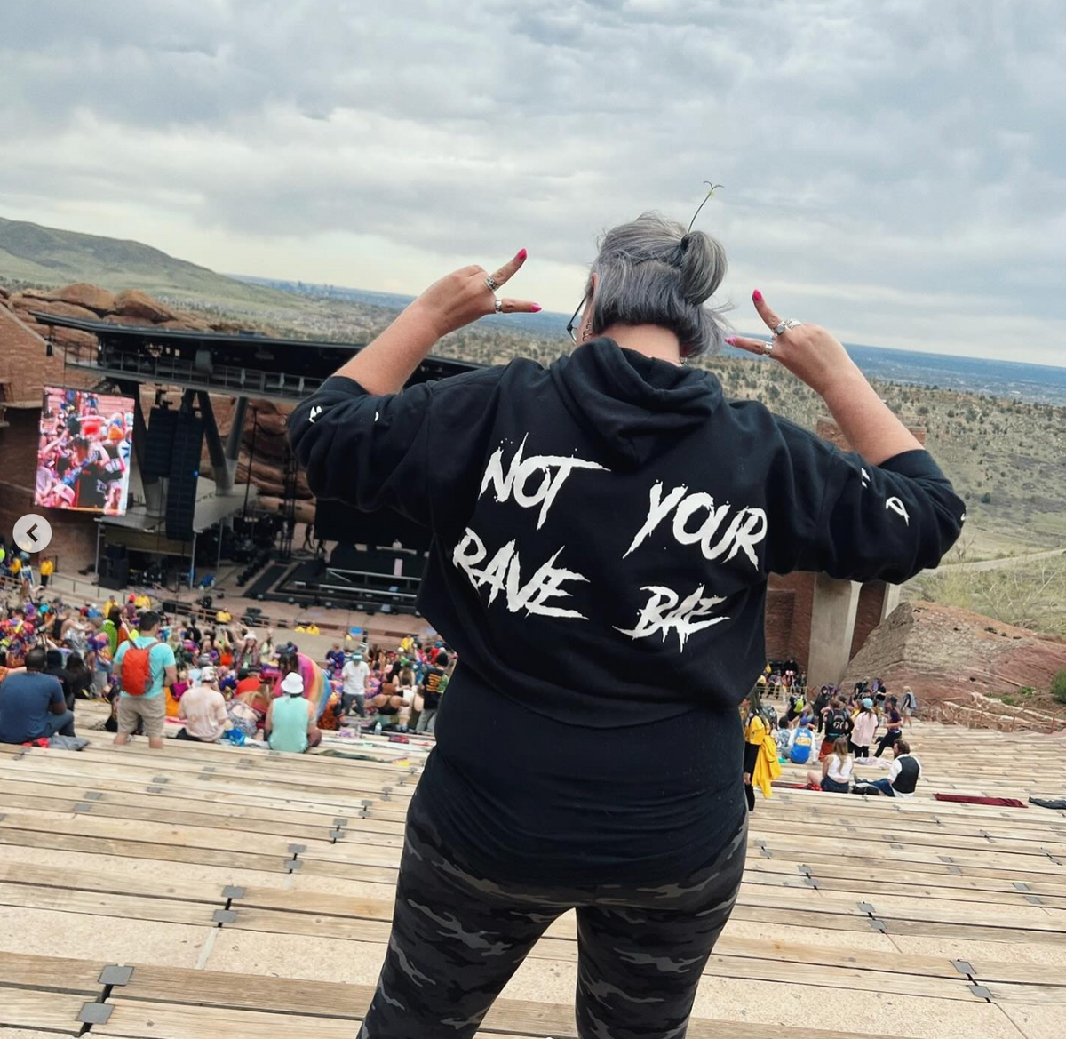 Not Your Rave Bae Crop Hoodie