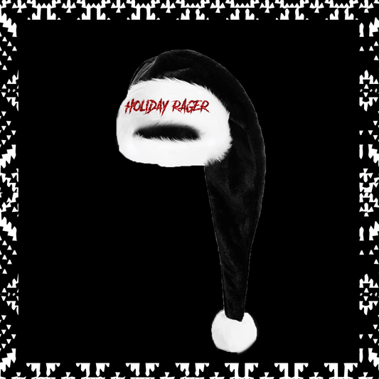 Holiday Rager Black Santa Hat