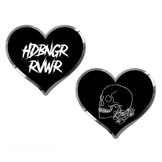 HDBNGR RVWR POSITIVE PASTIES SKULL AND ROSES PASTIES