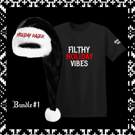 HDBNGR RVWR Holiday Bundle (Christmas Hat + Rave T-Shirt)