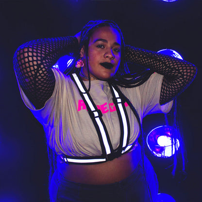 RAVE GIRL FLOURESCENT PINK TEE