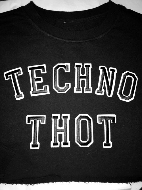 Techno Thot Crop Sweater